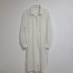 GU シアーロングシャツ ホワイト Mサイズ