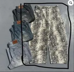 デニムパンツセット（スネークスキン）