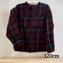 〈中古〉美品♡デビロック　長袖シャツ　チェック柄120cm 暖か素材