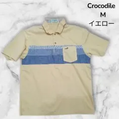 【微汚】 Crocodile 半袖 シャツ トップス M イエロー 370