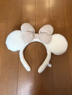 ふわもこ　ファーリボン　ミニーカチューシャ