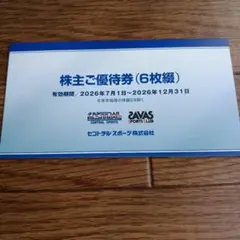 セントラルスポーツ 株主優待券 6枚綴のサムネイル