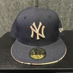 【美品】New Era 59FIFTY ネイビーキャップ 7 1/2