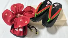 浴衣　下駄　桐　草履　巾着 バッグ　セット