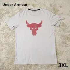295 アンダーアーマー Tシャツ project rock 3XL オフホワ