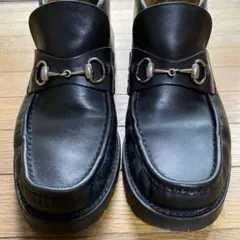 GUCCI グッチ ホースビット モカシンブーツ ブラック レザー イタリア製
