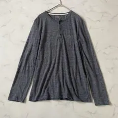 BANANA REPUBLIC ヘンリーネック 長袖Tシャツ グレー Sのサムネイル