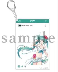 【新品】初音ミク マルイ 15th パーティー チェキ風アクリルキーホルダー