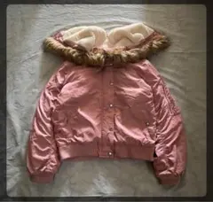80s 90s 日本製 Y2K ファー ピンク ギャル レディース 短丈 春服 