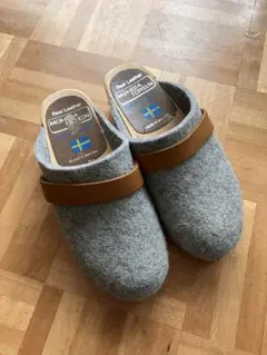 【日曜日までお値下げ】MOHEDA TOFFELN ウール レザー サボサンダル