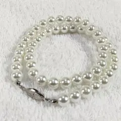 キスカ パールネックレス 7mm珠 シルバー 極美品