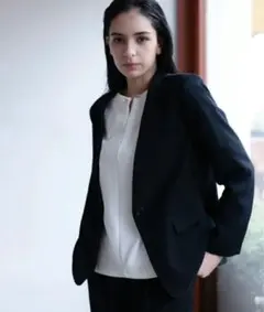 niko and…　ダブルクロスノーカラージャケット　ブラック　XLサイズ