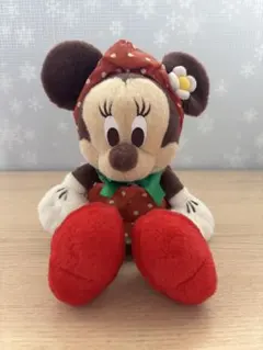 【匿名配送】レトロ　ミニーマウス いちご　モチーフ　ぬいぐるみ