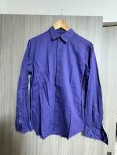 Calvin Klein 紫 ストライプ 長袖シャツ L