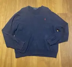 POLO RALPH LAUREN コットンセーター ネイビー XLサイズ