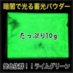 [발색력이 뛰어난 라임 그린] 어둠 속에서도 빛나는 파우더, 넉넉한 10g 팩에