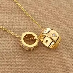 ネックレス サージカルステンレス czダイヤ 金アレ 【爆売れ】 トゥーリング✨