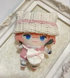 〖ホワイト×ピンク〗 にじぱぺっと ネコ耳 ニット帽 ぬい服 にじぱぺ