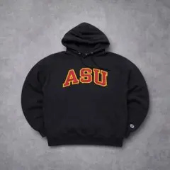 Champion スウェット パーカー ASUカレッジロゴ プルオーバー黒XL