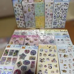 セリア、キャンドゥ キャラクターシール17点