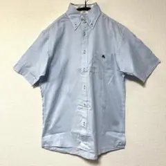 BURBERRY BLACK LABEL ダウンシャツ ライトブルー S 半袖