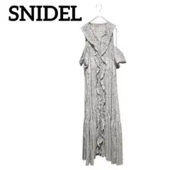 SNIDEL スナイデル フリルオーバーワンピース ドット 1 Mサイズ