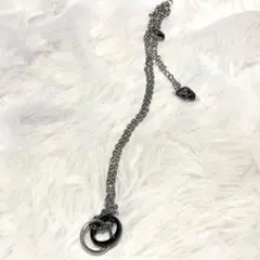 LION  HEART  ネックレス　ダブルリングモチーフ　新品未使用。