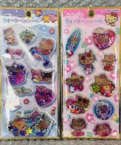 カミオジャパン　キティ　ウォーターinシール　ストーン付　正規品　日焼けキティ