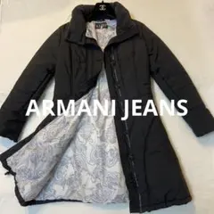ARMANI JEANS アルマーニ ジーンズ　ロング　ダウンコート　40 ARMANI JEANS ダウンコート ロング ブラックレディースM - メルカリ