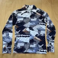 1970s ヴィンテージ　ケニントン　ドレスシャツ　風景画　ウエスタン