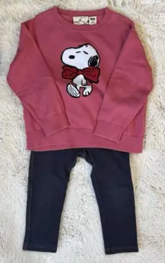 ユニクロ　スヌーピーニット　レギンス　2枚セット