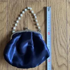 IÉNA パールハンドル パーティーバッグ ネイビー