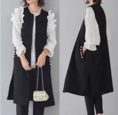 【新品】ジレ ロングジレ ネイビー フォーマル 入学式 卒業式 入園式 スーツ