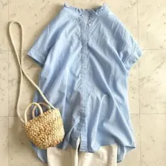 25ss】Lallia Mu コットンリネンギャザー変形ブラウス - メルカリ