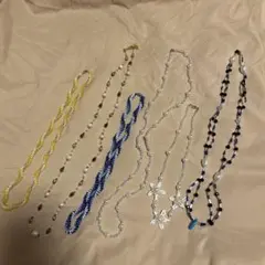 カラフルネックレス6本セット