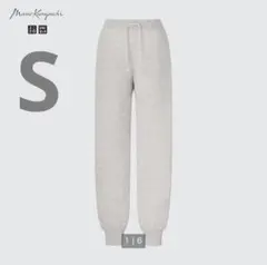 ユニクロ マメクロ ヒートテックウールブレンドワッフルパンツ 極暖 S グレー①