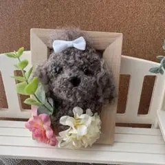 羊毛フェルト ヨークシャーテリア ヨーキー フレームハンドメイド