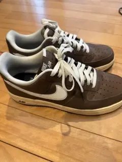 NIKE エアフォース1 ブラウン ホワイト 茶 ベロア スエード 29.5cm