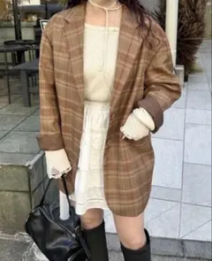 Kastane ジャガードチェックジャケット