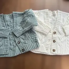 美品ケーブルニットカーディガン2色セット　ニット
