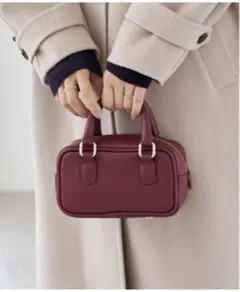 新品同様✨オウレンティ ミニ ボストンバッグ 2way キャメル スクエア 限定 新品同様✨オウレンティ ミニ ボストンバッグ 2way キャメル