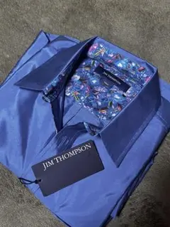 タグ付き新品JIM THOMPSON ネイビー ドレスシャツ S