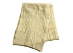 Ralph Lauren ラルフローレン ケーブル ニット マフラー 無地 黄色