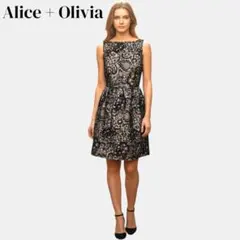 alice+olivia 総柄 ノースリーブ ワンピース パーティ ドレスのサムネイル