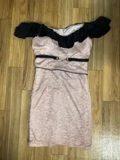 dazzy store レース オフショル ミニドレス ピンク S