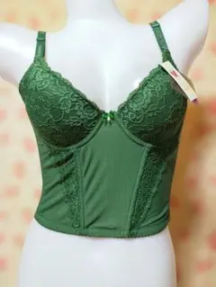★CAITING　サイズA80　新品未使用　グリーンレース　ロングブラジャー♪