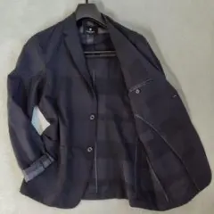極美品　ブラックレーベルクレストブリッジ　テーラードジャケット　シアサッカー　L