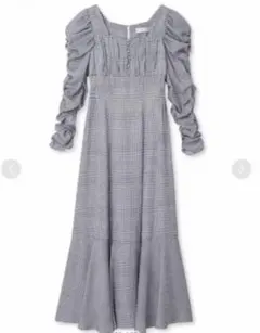 【送込】セルフォード 割繊サテンギャザースリーブワンピース マイストラーダ