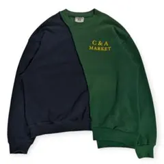 90s　usa製 Lee リー　古着リメイク スウェット トレーナー　グリーン