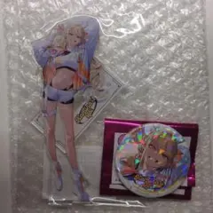 ぶいすぽ　神成きゅぴ　アクリルスタンド＆缶バッジ　VSPO! SHOWDOWN